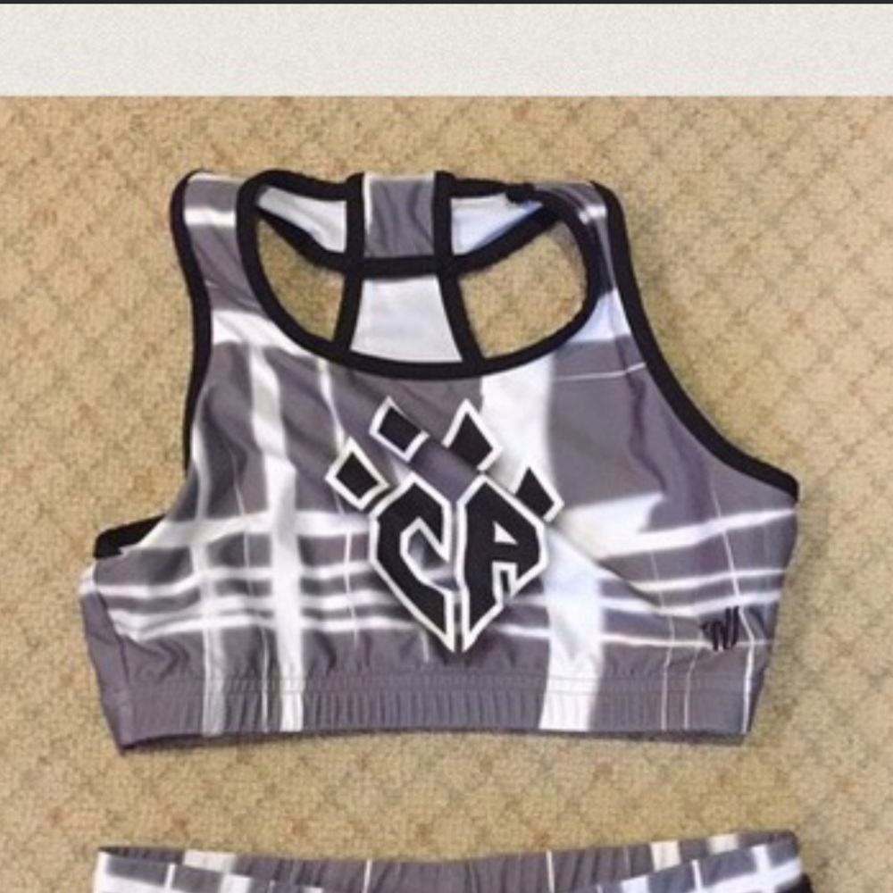 Cheer Athletics CA practice wear sports bra top YL